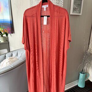 NWT Burnt Orange Duster Cardigan Sz X from Addition Elle